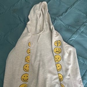 On Fire Gray Emoji Weekday Hoodie